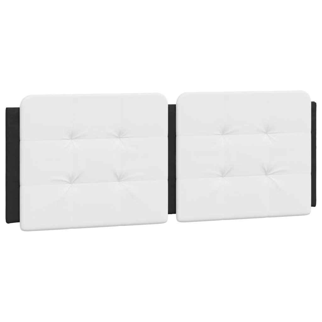 vidaXL Poduszka na wezgłowie, biało-czarna, 120 cm, sztuczna skóra