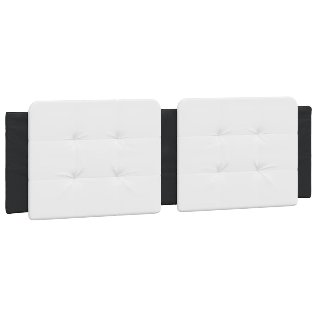 vidaXL Poduszka na wezgłowie, biało-czarna, 160 cm, sztuczna skóra
