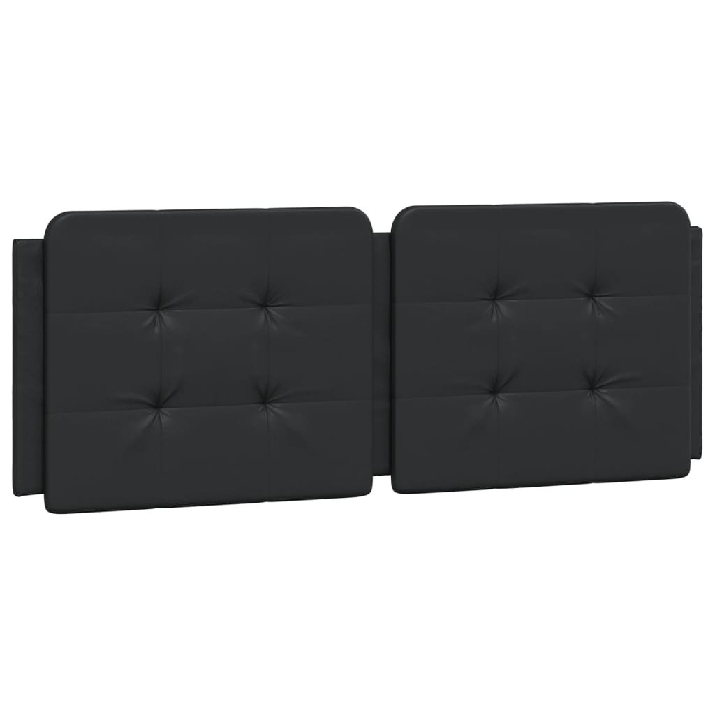 vidaXL Poduszka na wezgłowie, czarna, 120 cm, sztuczna skóra