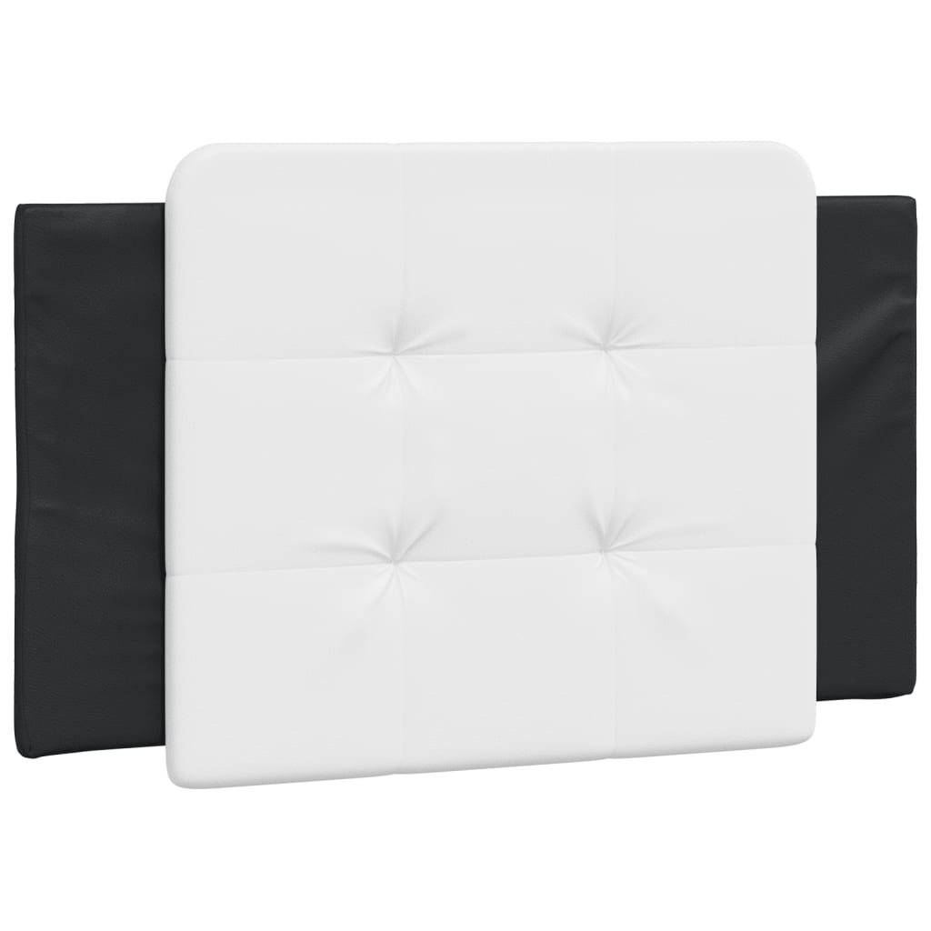 vidaXL Poduszka na wezgłowie, biało-czarna, 90 cm, sztuczna skóra