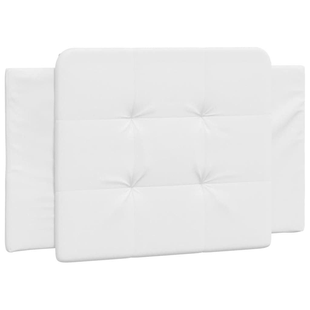 vidaXL Poduszka na wezgłowie, biała, 80 cm, sztuczna skóra