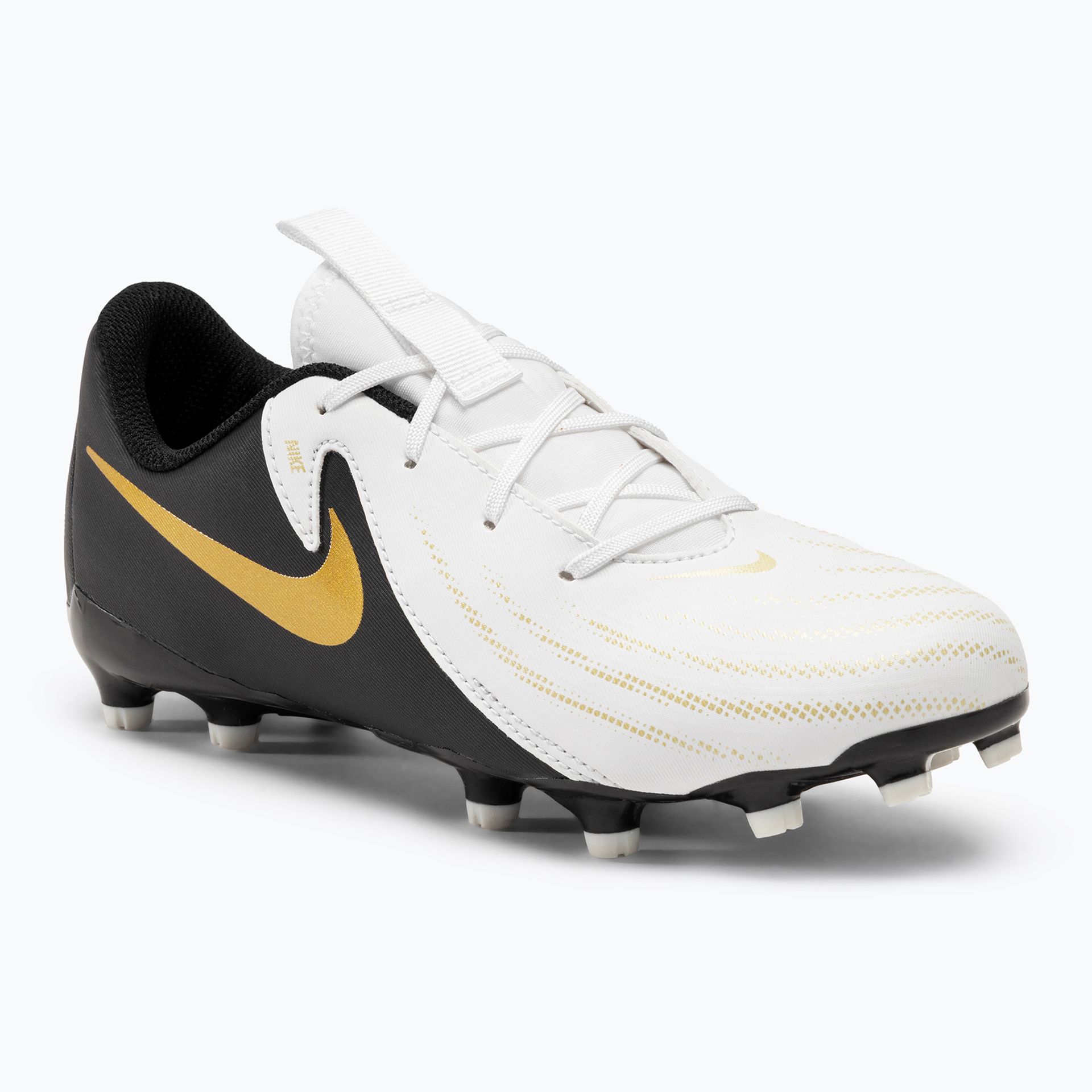 Buty piłkarskie dziecięce Nike Phantom GX II Academy FG/MG Junior white/metallic gold coin/black WYSYŁKA W 24H 30 DNI NA ZWROT