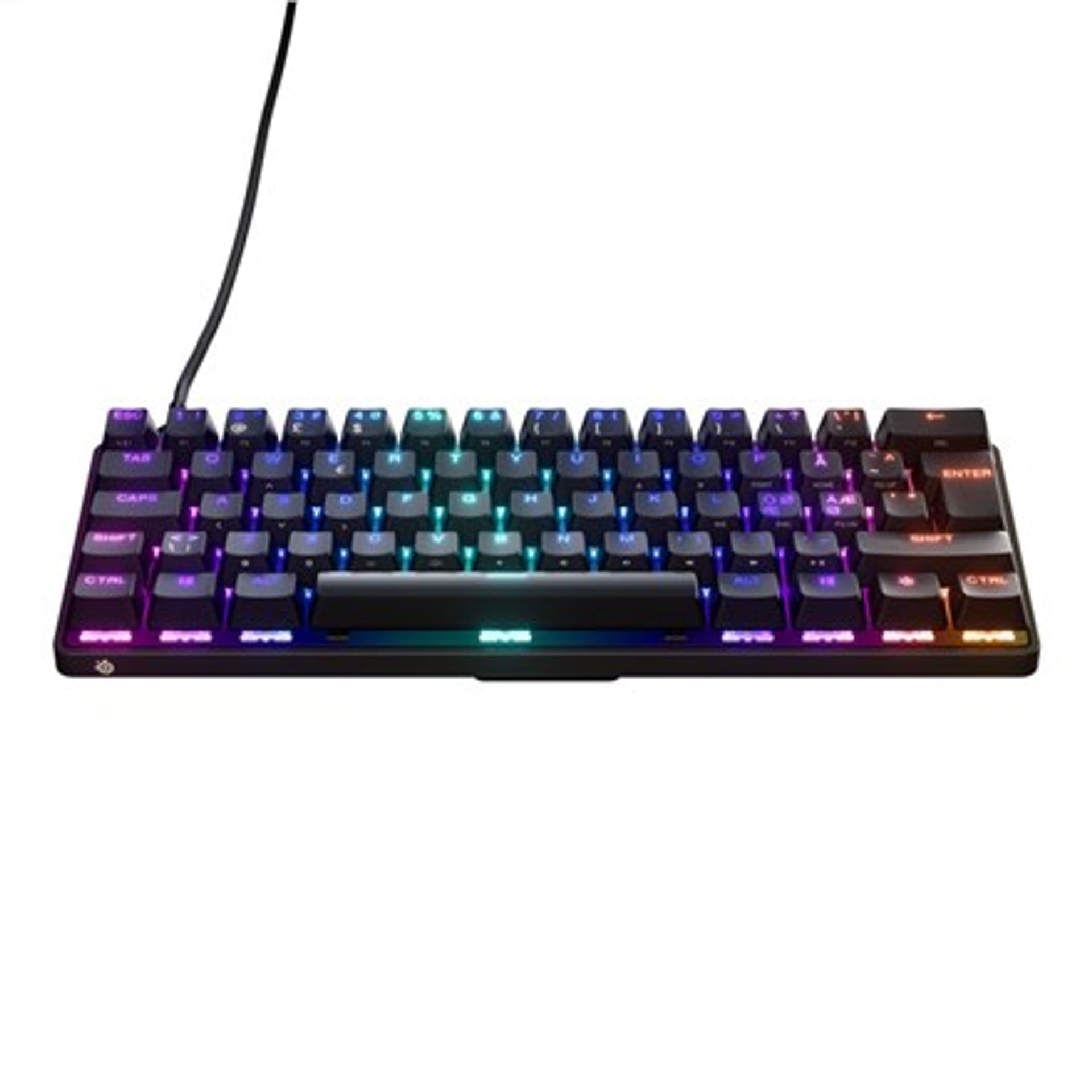 SteelSeries Apex 9 Mini Światło LED RGB | NOR | Czarny | Przewodowe | Optyczny OptiPoint Klawiatura Gamingowa 64841