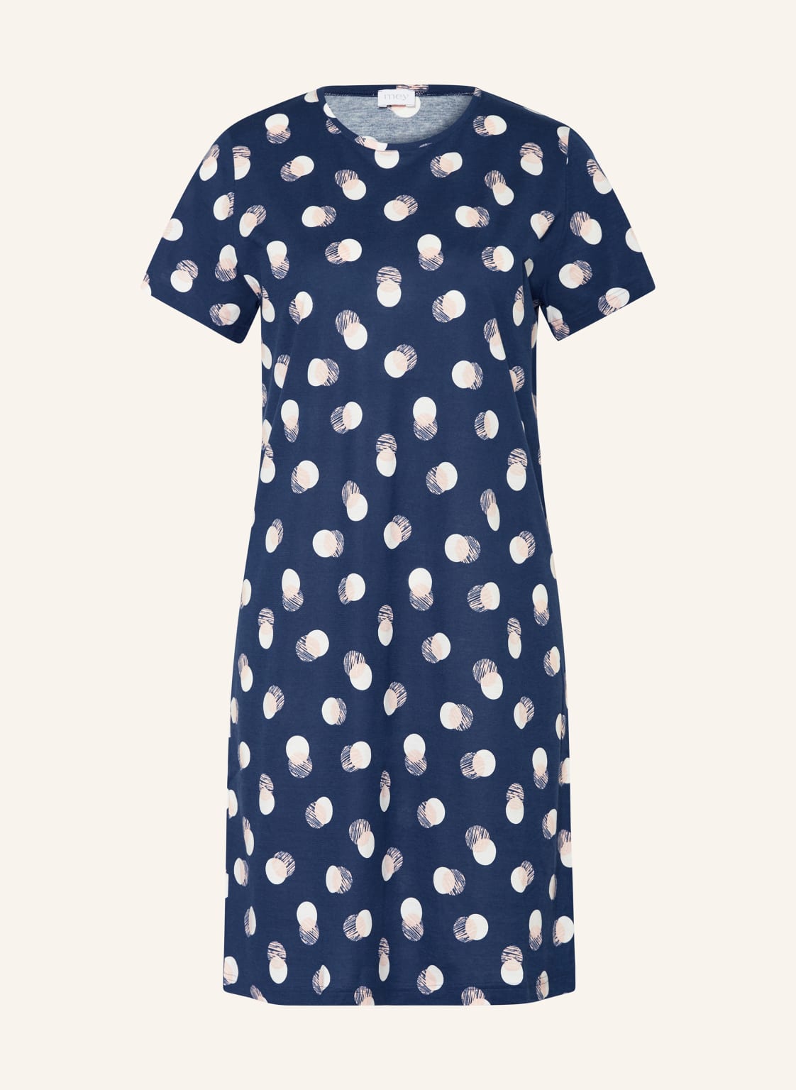 Mey Koszula Nocna Z Serii Scribbled Dots blau