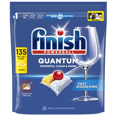 Kapsułki do zmywarek FINISH Powerball Quantum Lemon - 135 szt.