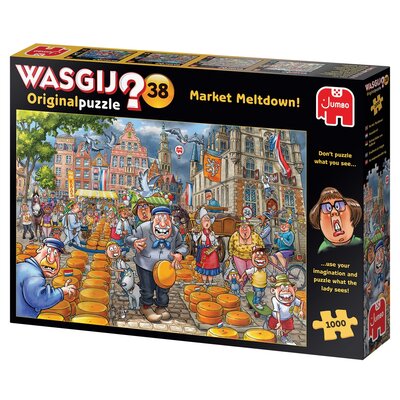 Jumbo Spiele Spiele 25010 Wasgij oryginalny 38-Market Meltdown-1000 części NOWOŚĆ Puzzle Puzzle Puzzle, wielokolorowy 25010