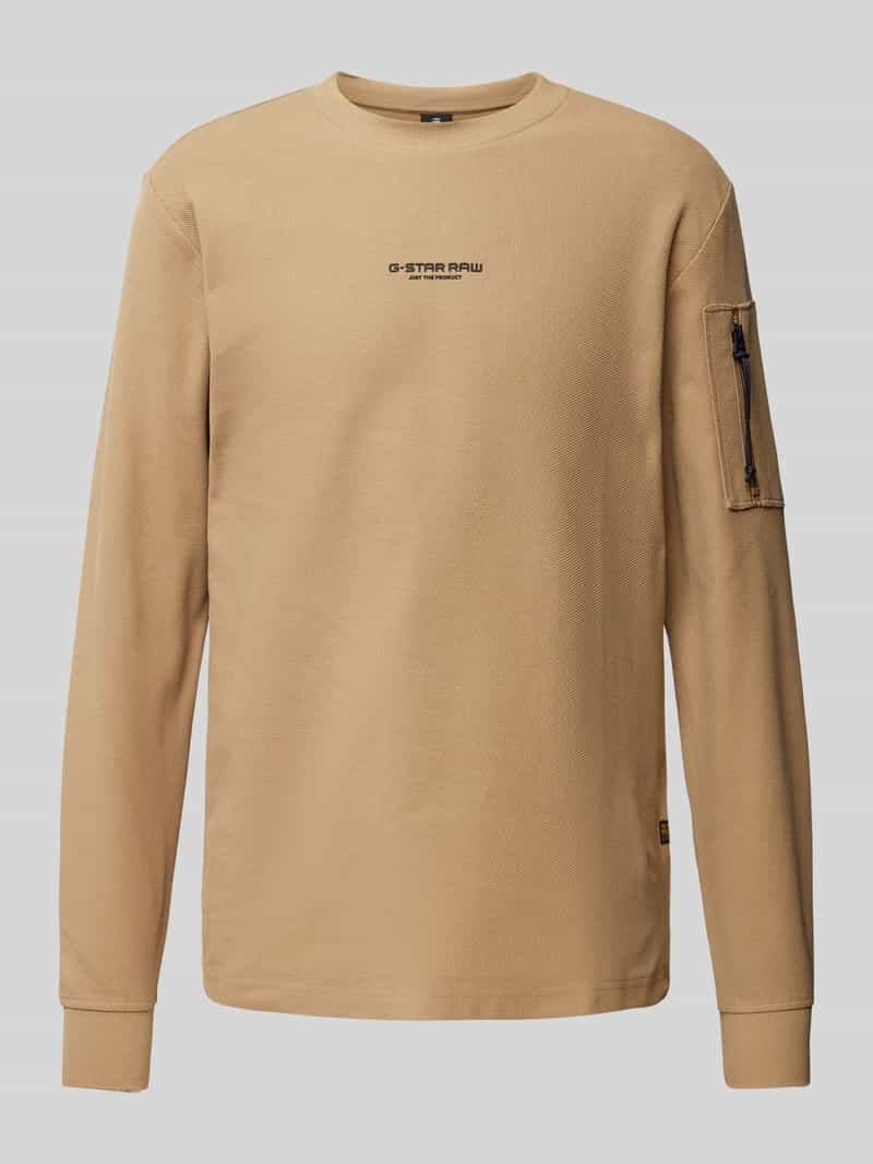 Sweter z dzianiny z napisem z logo model ‘tweeter’