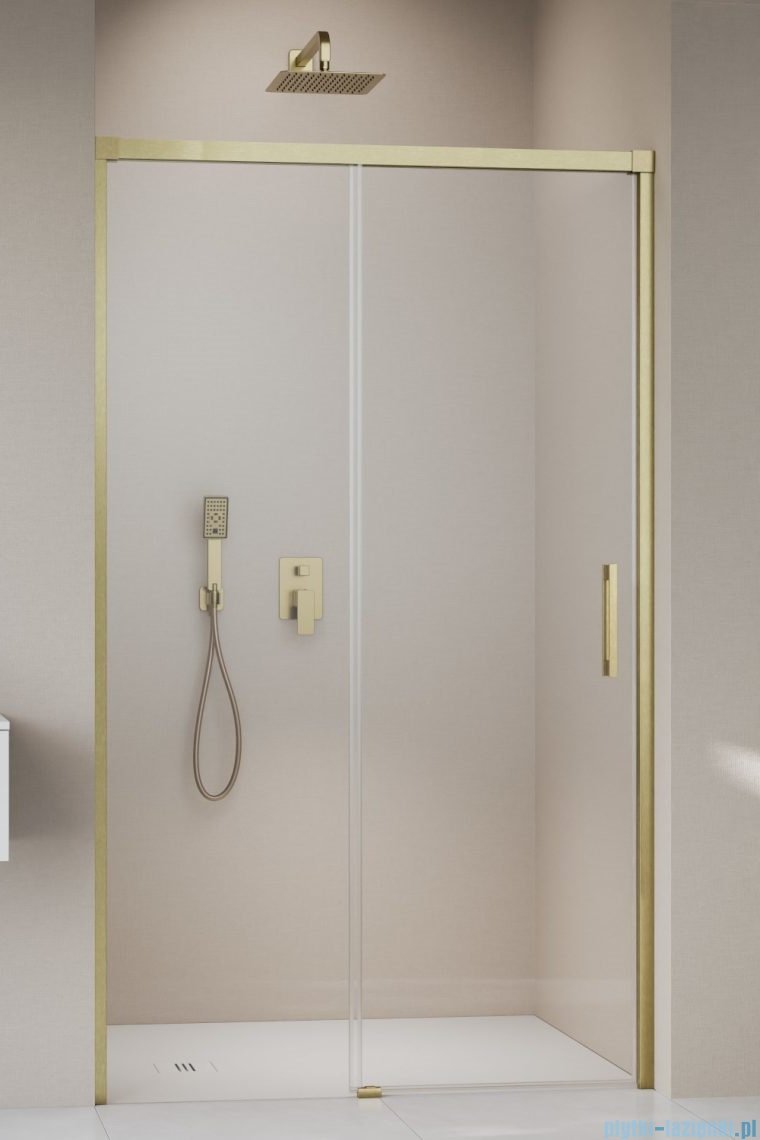 Radaway Idea DWJ Brushed Gold drzwi wnękowe 100cm lewe szczotkowane złoto 387014-99-01L