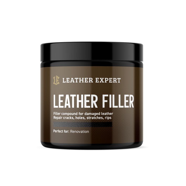 LEATHER FILLER – SZPACHLA DO SKÓRY W KOLORZE CZARNYM 250 ML LEATHER EXPERT LE-10-FB250