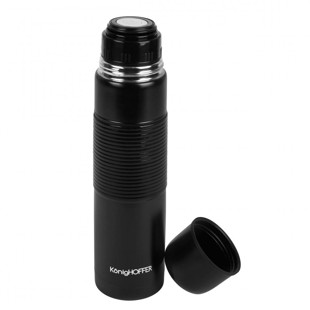 Termos Bidon 1L Kawa Herbata z Kubkiem Czarny