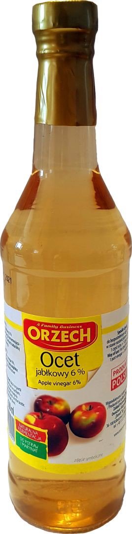 Orzech ocet jabłkowy 6% szkło 500ml