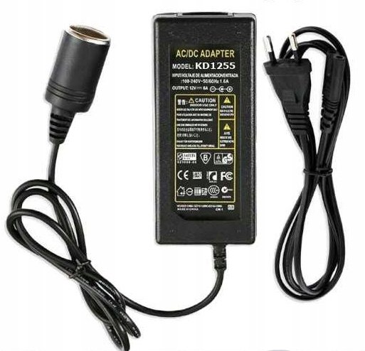 KONWERTER NAPIĘCIA SIECIOWEGO ADAPTER ACDC 230V na 12V PRZETWORNICA LODÓWKI