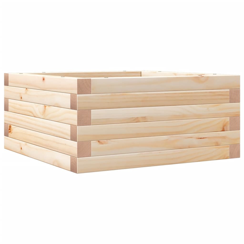 vidaXL Donica ogrodowa, 50x50x23 cm, lite drewno sosnowe