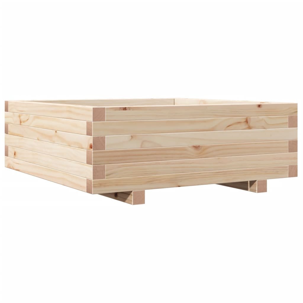 vidaXL Donica ogrodowa, 70x70x26,5 cm, lite drewno sosnowe