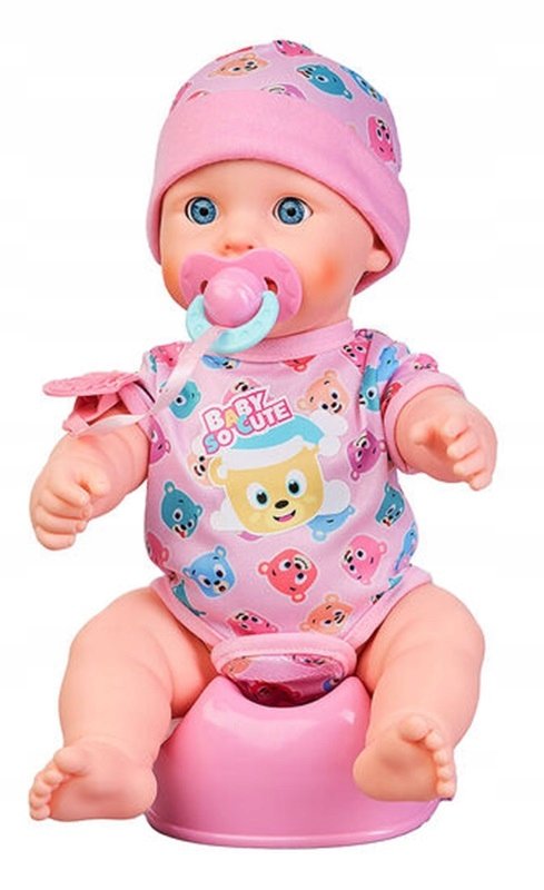 ELEFUN LALKA BOBAS INTERAKTYWNY Baby New Born Z NOCNICZKIEM 38cm Mówi