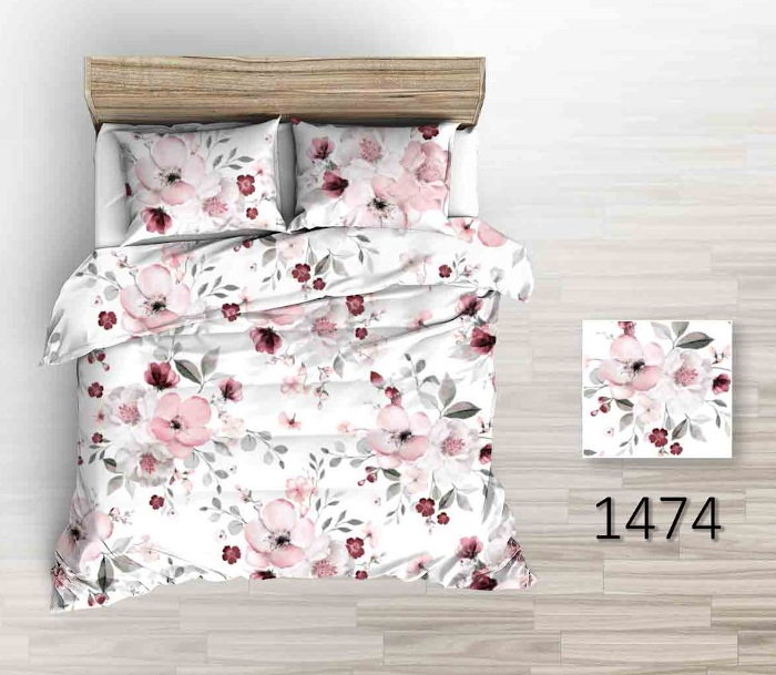 Pościel bawełniana 140x200 agnieszka na bieli