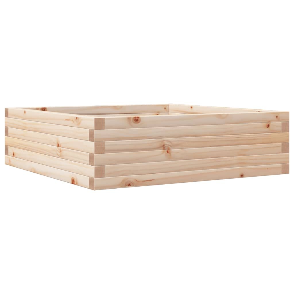 vidaXL Donica ogrodowa, 80x80x23 cm, lite drewno sosnowe