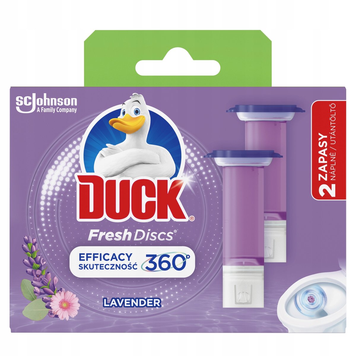 Duck, Żelowy Krążek Toaletowy, Lavender 2 X 36 Ml