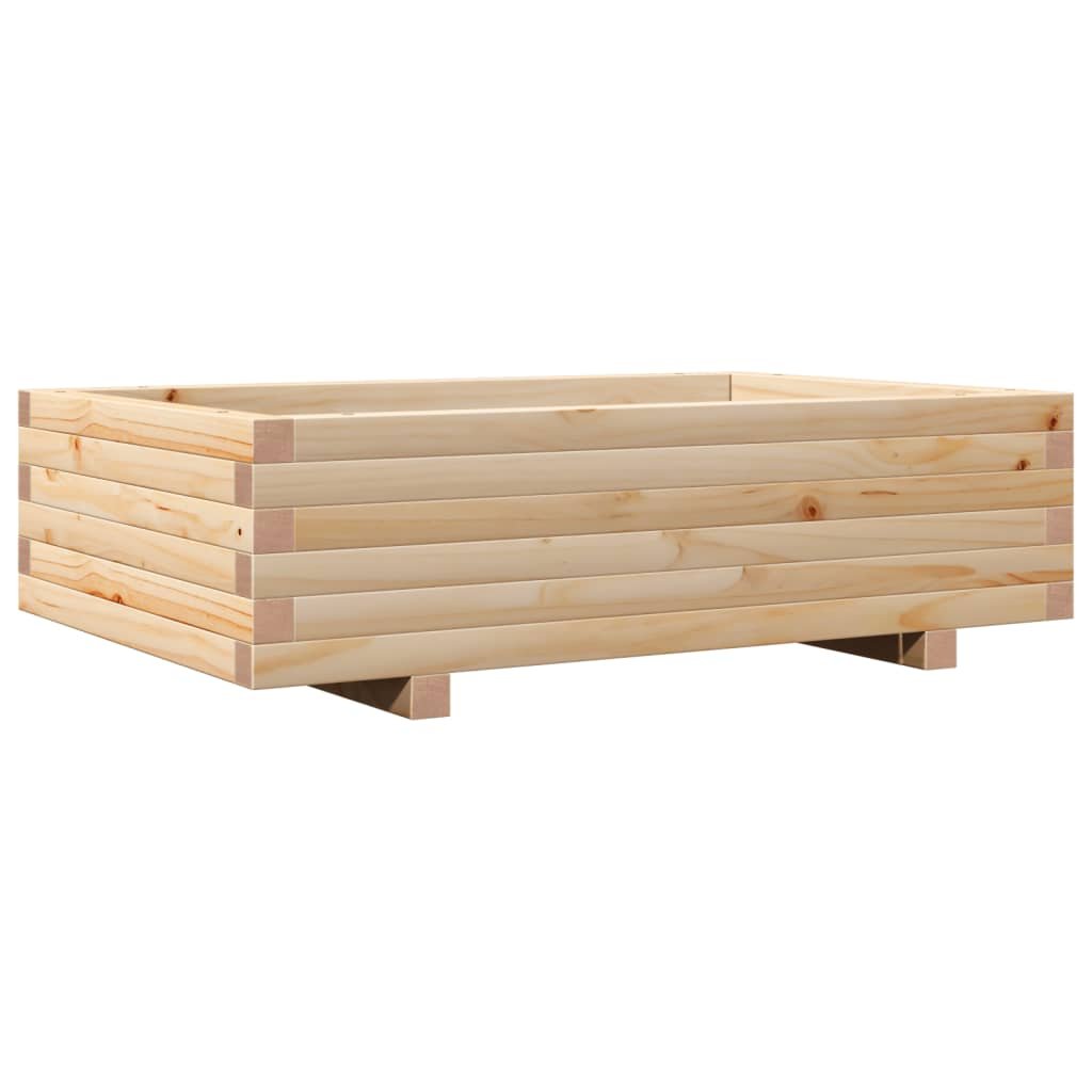 vidaXL Donica ogrodowa, 90x60x26,5 cm, lite drewno sosnowe