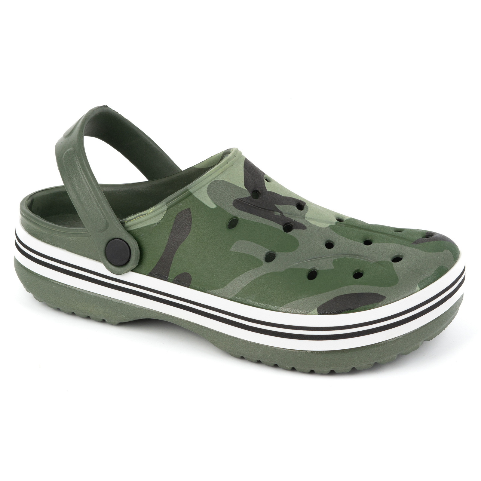 KLAPKI KROKSY buty LEKKIE chodaki zielone moro - Buty Olivier