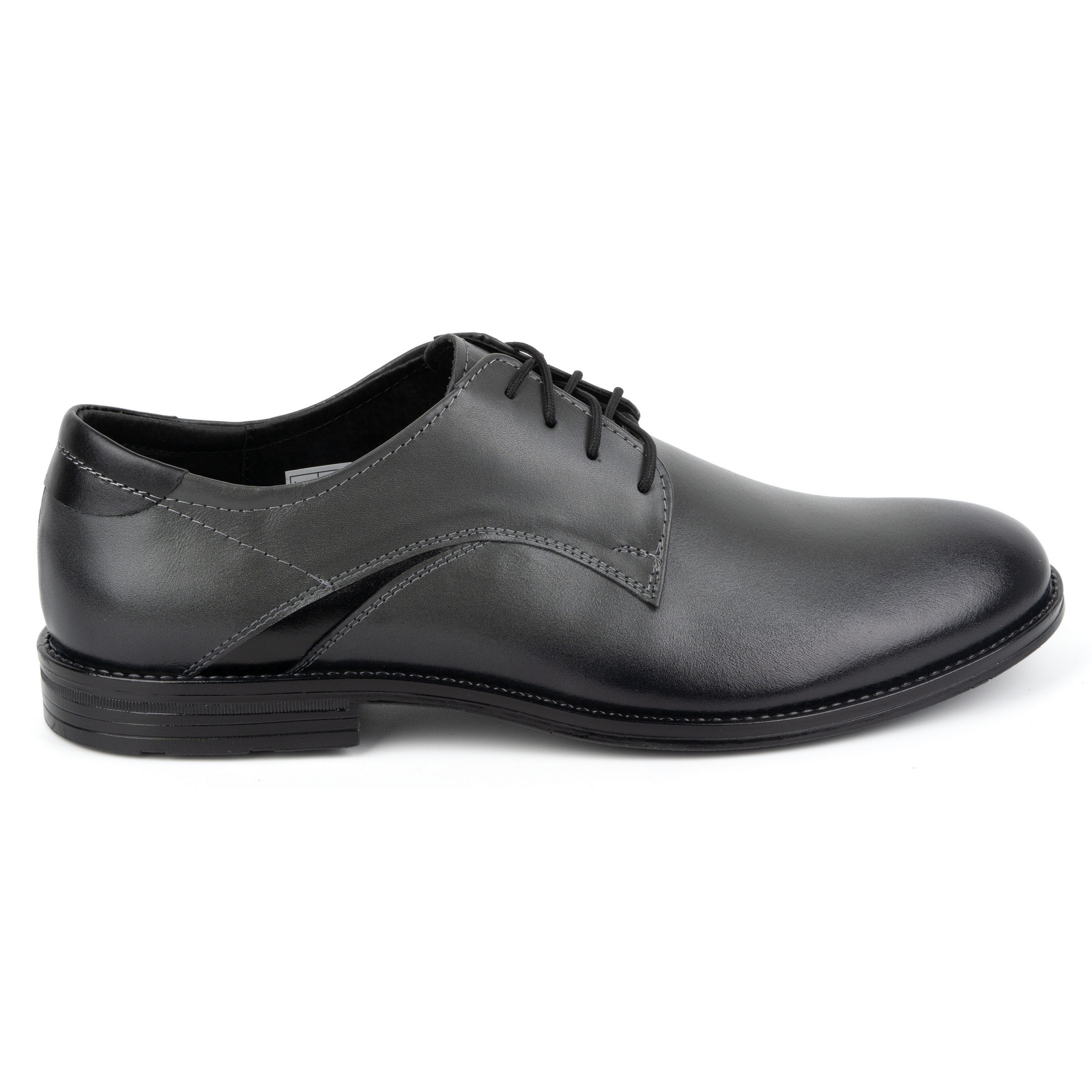 Buty męskie eleganckie skórzane 253LU szare - Buty Olivier