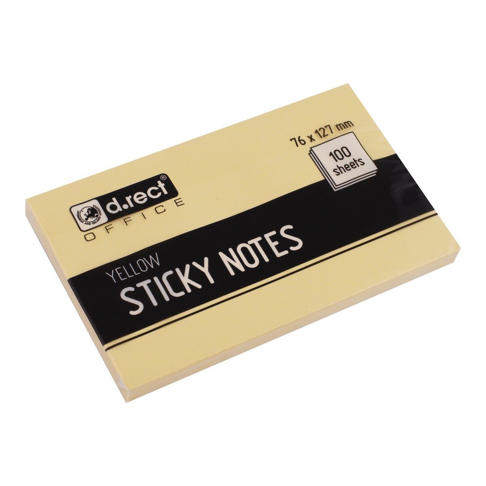 Notes Samoprzylepny D.rect 76x127 mm Żółty