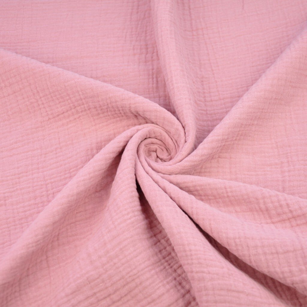 Tkanina Muślin double gauze różowy (Retro pink)