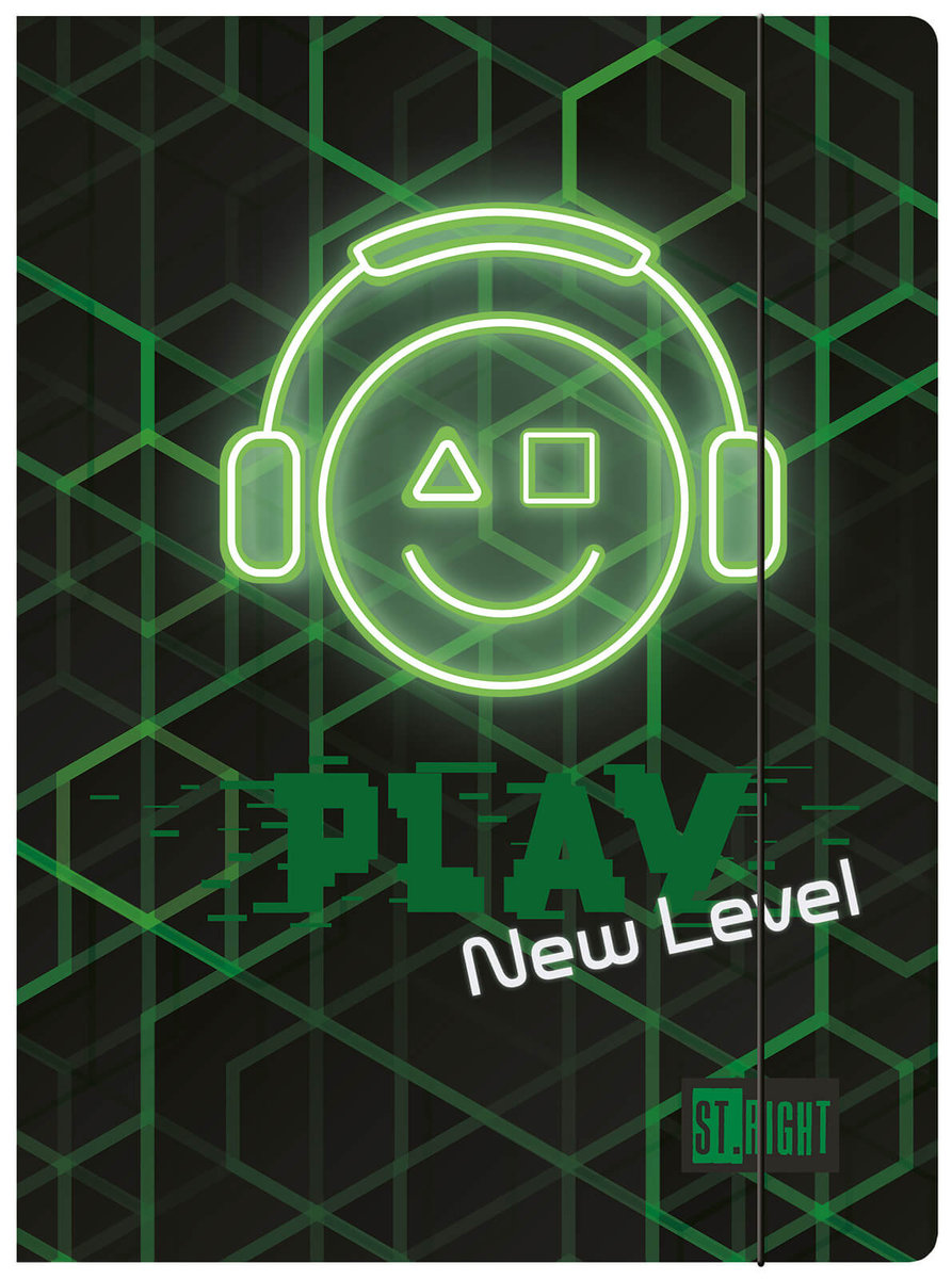 TECZKA Z GUMKĄ A4 Unipap, ST.RIGHT PLAY NEW LEVEL
