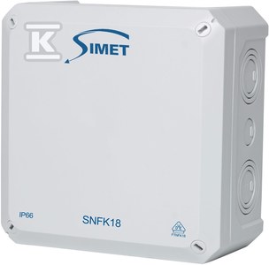 Puszka instalacyjna naścienna SNFK18, 180x180x93, IP66 szary