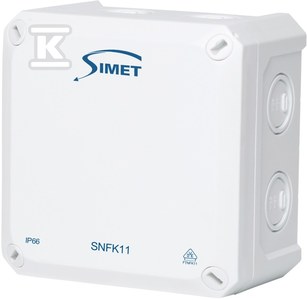 Puszka instalacyjna naścienna SNFK11, 110x110x67, IP66 biały