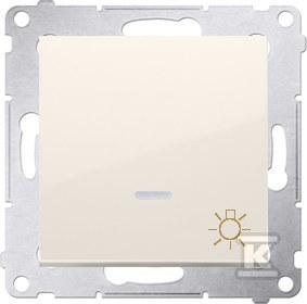 Kontakt KONTAKT_SIMON Przycisk zwierny światło z podświetleniem SIMON 54 Kremowy DS1AL.01/41