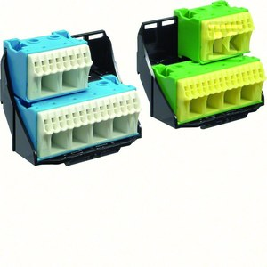 Hager polo Bloki zaciskowe PE/N na wspornik 2x28 otworów, 6x16mm2+22x4mm2 2szt. FZ384 FZ384