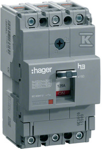 Hager Wyłącznik mocy x160 160A 3P 40kA TM HNA160H HNA160H