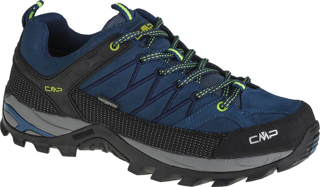 Buty trekkingowe męskie CMP Rigel Low Trekking Shoe Wp Blue Ink/Yellow Fluo r. 40  (3Q13247-08MF