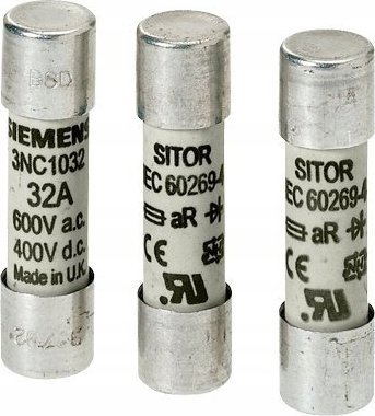 Siemens Wkładka topikowa SITOR cylindryczna 20A aR 600VAC / 400VDC 3NC1020 3NC1020