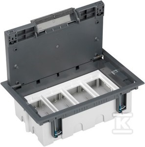 kontakt-simon Simon Connect Puszka podłogowa S500 4-modułowa, 8x K45, gł. 93mm szary 52050104-035 52050104-035