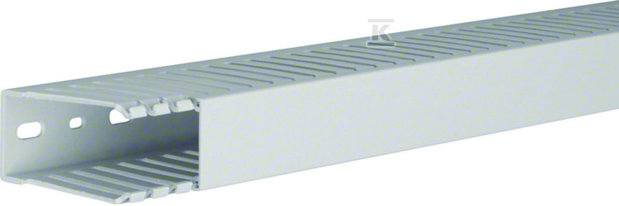 Hager polo tehalit.HNG Kanał grzebieniowy bezhalogenowy 75x37mm PC-ABS jasnoszary HNG75037 2m HNG75037