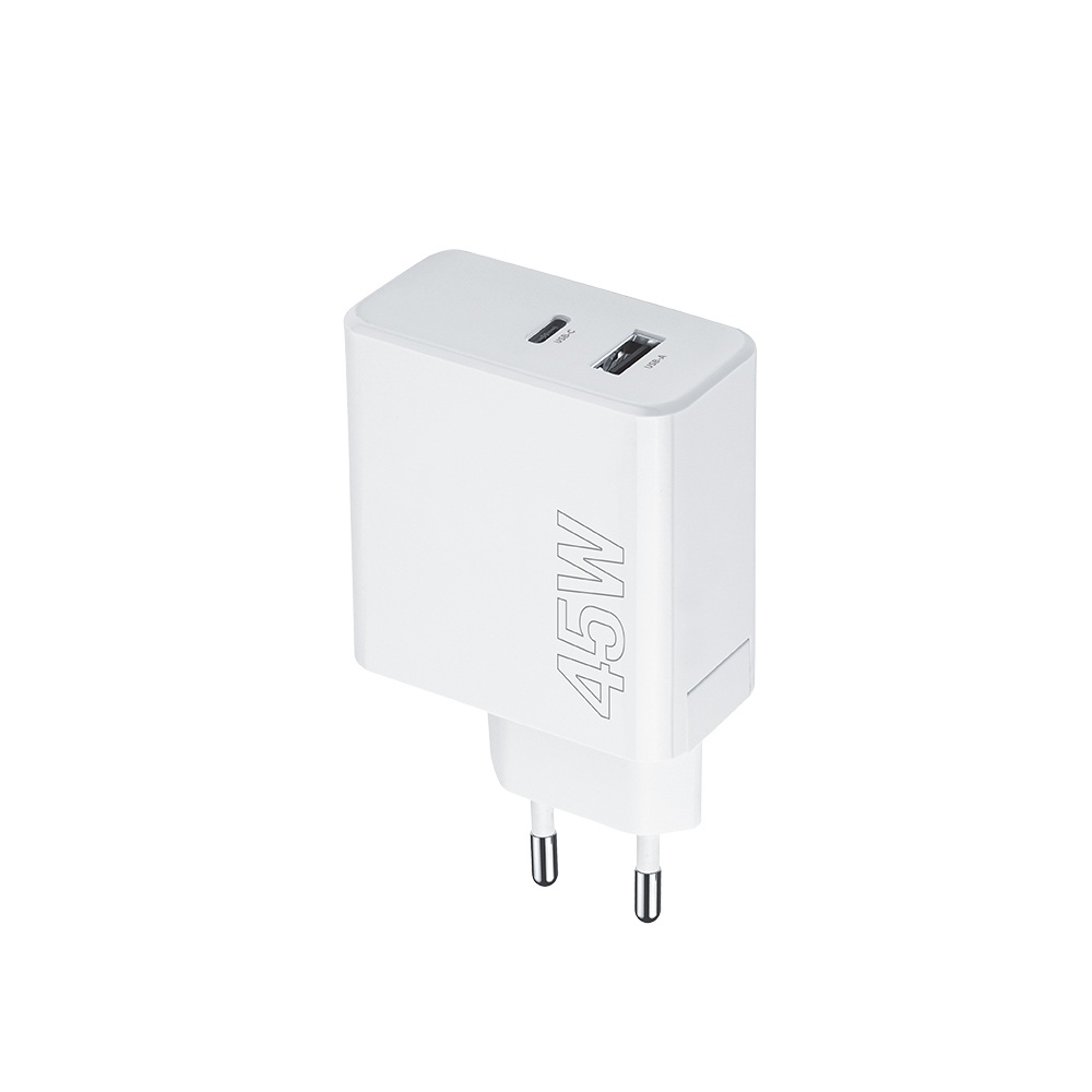 Maxlife ładowarka sieciowa PD QC MXTC-07-45AC 1x USB-C 1x USB 45W biała