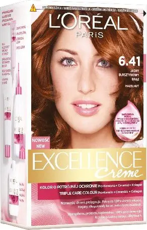 Loreal Paris Paris Excellence Creme Krem koloryzujący 6,41 Jasny Bursztynowy Brąz 0258878