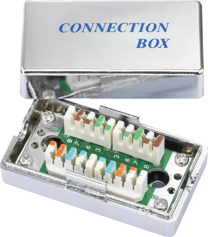 Lynx CS Lynx CS Spojovací box STP Cat5E narážecí stříbrná SB-STP-C5E-SLR