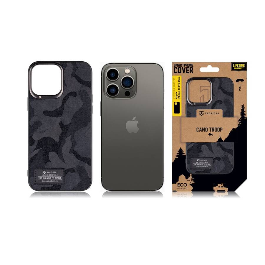 Tactical Tactical Camo Troop Cover for Apple iPhone 13 Pro Max Black standard