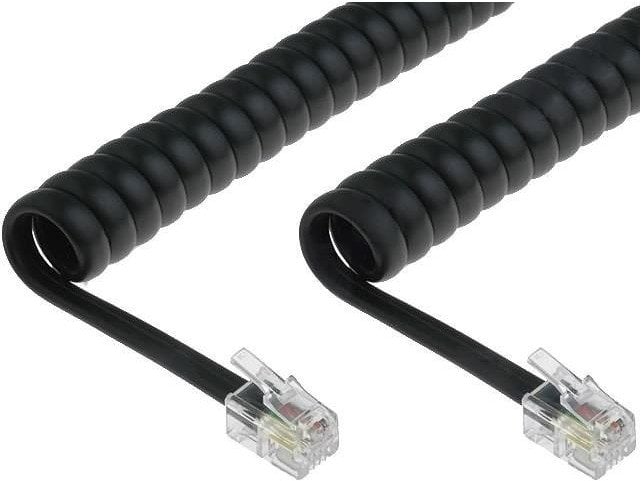 Lexi-NET Lexi-NET Tel.šňůra kroucená s 2xRJ10 4p4c,4m černá TCK-04-BK
