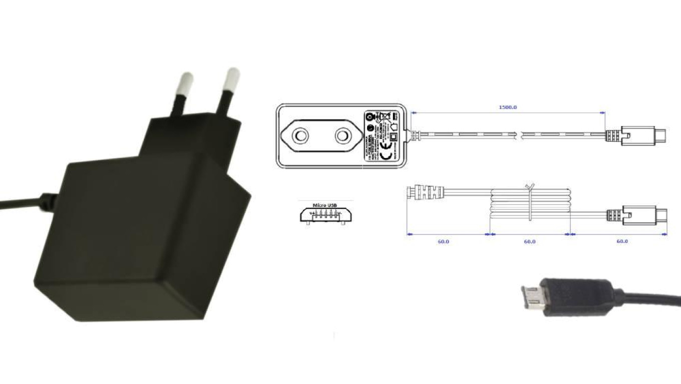 POSC05200A-micro Zasilacz adapter 10W 5V 2A z wtykiem DC - micro USB