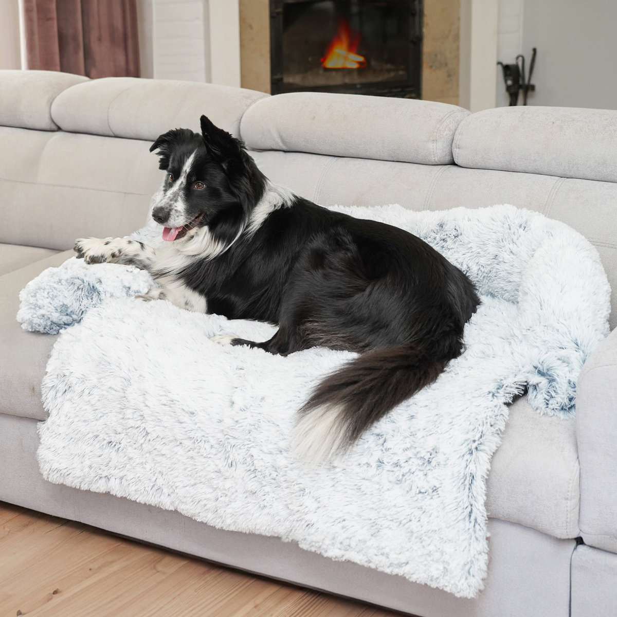 Legowisko dla psa Poduszka dla psa - 130 x 105 cm Sofa dla psa dla małych średnich i dużych psów Legowiska dla psa Ochrona sofy Kosz dla psa Kocyk d..