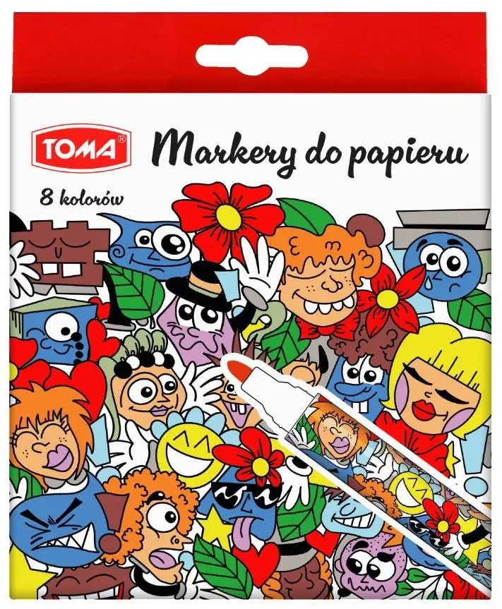 Markery do papieru 8 kolorów - TOMA