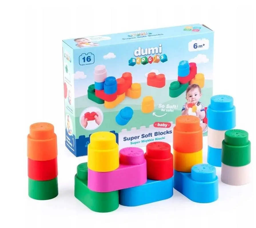 Super miękkie klocki 16 sztuk - Dumel