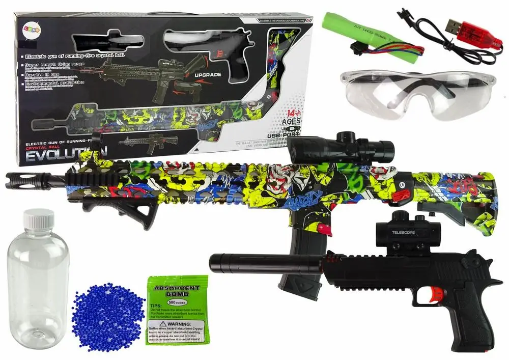 Pistolet na kulki wodne z akcesoriami - Leantoys