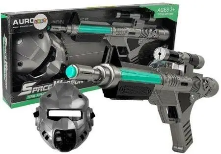 Zestaw kosmiczny pistolet łaserowy space z maską - Leantoys