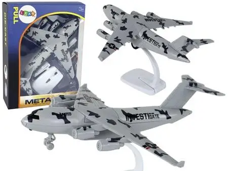 Samolot wojskowy Moro United figurka HW-605 szary - Leantoys