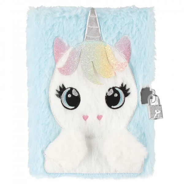 Pamiętnik A5 pluszowy z kłódką Unicorn - Starpak